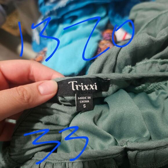 90s renaissance faire whismical cottage core muted green dress - Picture 4 of 4